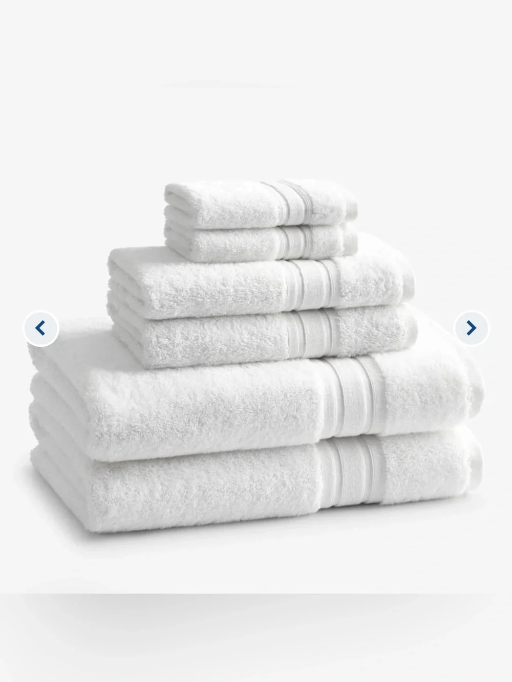 The Company Store Company Cotton 6 Piece Turkish Cotton Bath Towel Set white